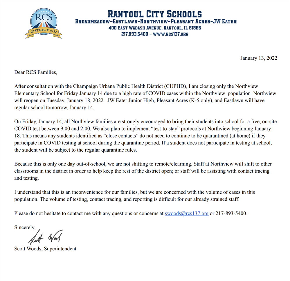 Northview Elementary School Closure